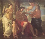 Nicolas Poussin The Inspiration of the Poet (mk05) oil on canvas